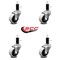 Service Caster 2 Inch Thermoplastic Rubber Wheel 1-1/8 Inch Expanding Stem Caster SCC, 4PK SCC-EX05S210-TPRS-118-4 - alternate 4
